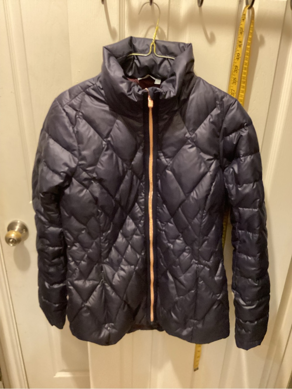 Athleta Maroon/Burgundy Quilted Goose Down Jacket small